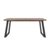 Стол LOFT LUX RADIAL-230, раздвижной 230(330)х110, ДУБ ВЕЛЛИНГТОН/ЧЕРНЫЙ